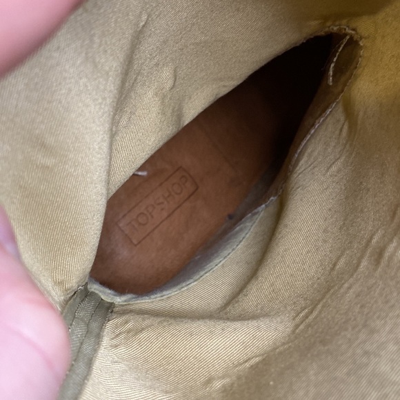 Top Shop Neutral Heeled Pointy Toe Suede Slip On Boot US 8.5 - Picture 16 of 16